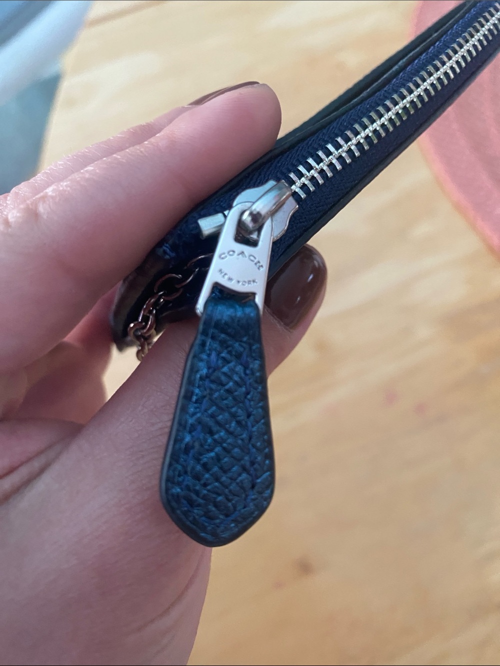 Coach small ID/key chain wallet NWOT cross grain - Picture 3 of 4